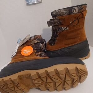Mossy Oak Brown and Black Kids Snow Boots